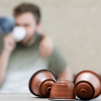 Circular coffee capsules
