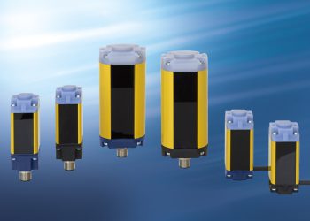 Die neuen Sicherheitslichtschranken der Baureihe SLB 240/440/450 mit integrierter Auswertung zeichnen sich durch eine extrem kleine Bauform aus.