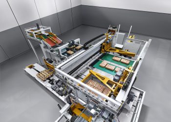 Der Beumer paletpac erstellt exakte, stabile und damit platzsparende Sackstapel.