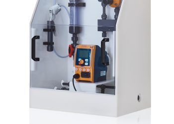 Dulcodos mini mit Magnet-Membrandosierpumpe gamma/ X. ProMinent präsentiert das neue Dosiersystem Dulcodos mini auf der Achema in Halle 8.0 Stand J94.