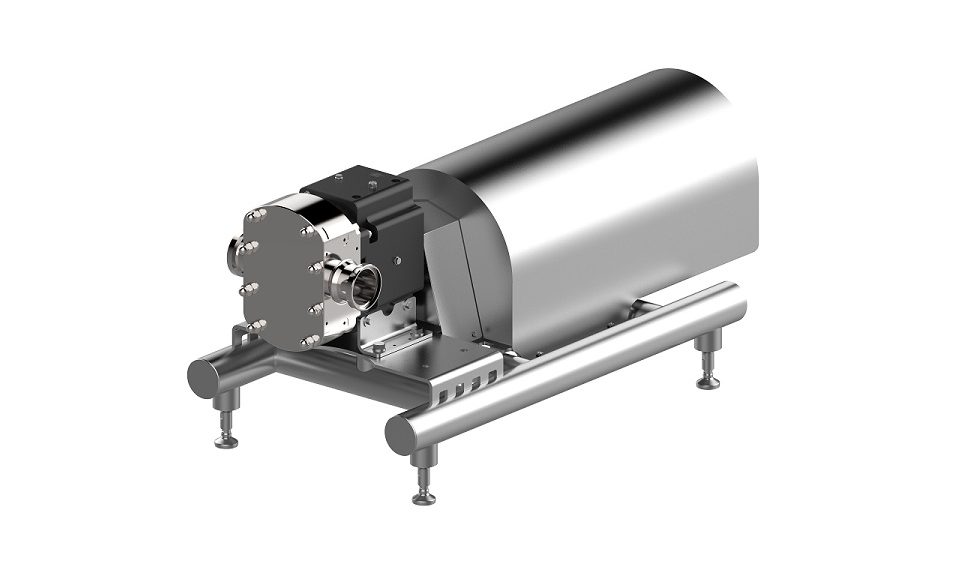 Die Drehkolbenpumpe Gea Hilge Novalobe 60 fördert und dosiert speziell hochviskose Flüssigkeiten, auch mit großen Partikeln. Bild: Gea