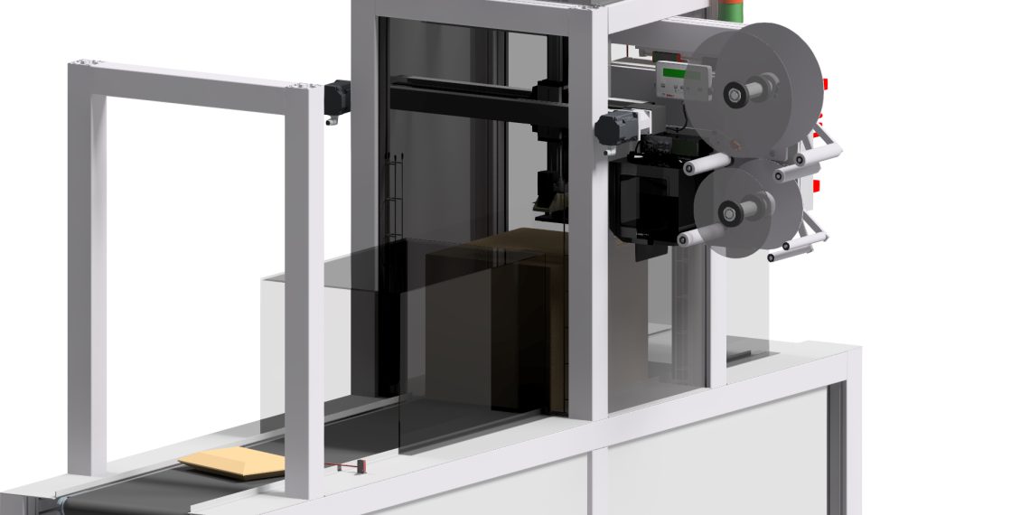 Das neue 3-D Etikettierportal Legi-Flex 6100 etikettiert unterschiedliche Verpackungsformen passgenau im Durchlauf. (Bild: Bluhm Systeme)