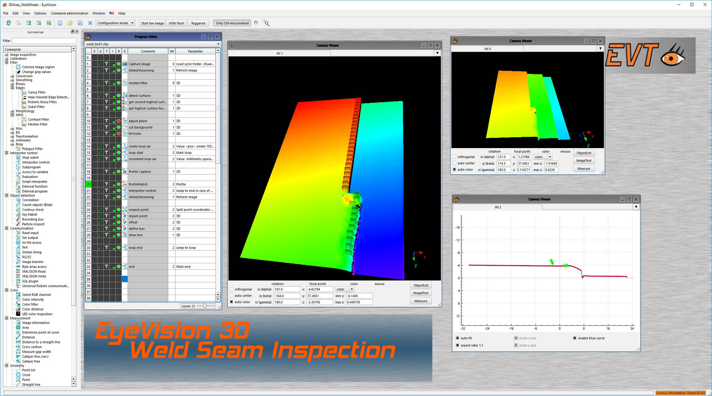 EVT Eye Vision Technology 3D Inspektion in der Bildverarbeitung mit EyeVision 3D Software