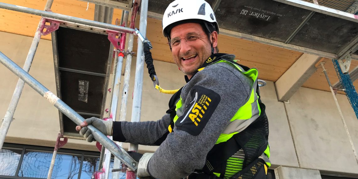 Gegen Absturz gesichert