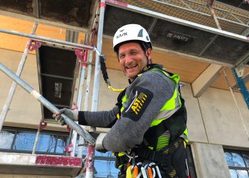 Gegen Absturz gesichert