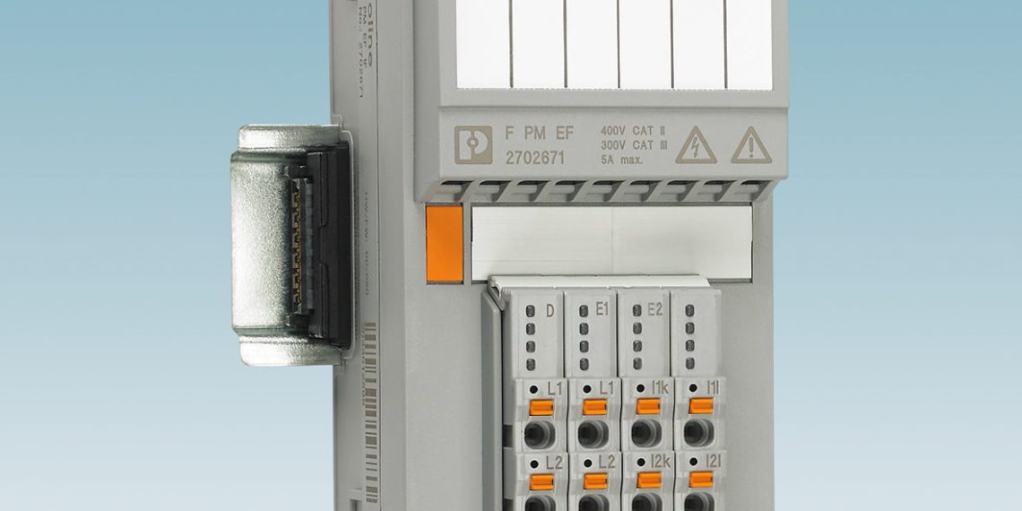 Mit dem neuen Leistungsmessmodul AXL F PM EF 1F des I/O-Systems Axioline F von Phoenix Contact werden präzise Energie- und Leistungsdaten erfasst.