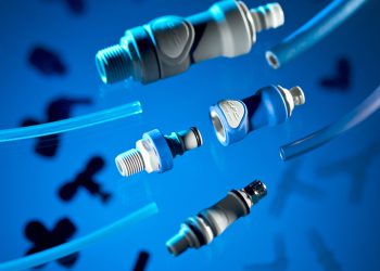 CPC-Schnellkupplungen: mehrere Wolftechnik Kupplungsserien decken den Bedarf zum schnellen Trennen und Verbinden von Schlauchleitungen in den Nennweiten von 1.2 mm bis Nennweite 19 mm ab. Unterschiedliche Materialien erweitern das Einsatzspektrum in Hinblick auf chemische Beständigkeit, Druck und Temperatur des Fördermediums. (Bild: Martin Wolf Wagner)