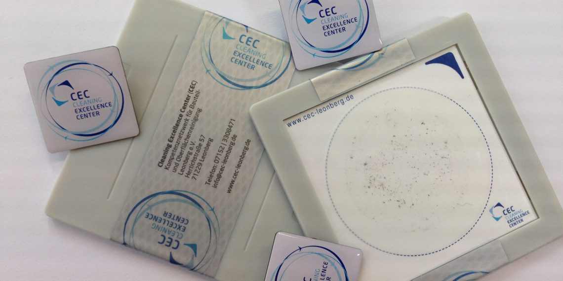 Testfilter zur mikroskopischen Auswertung im Labor-Ringversuch. (Bild: Cleaning Excellence Center)