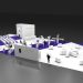Entwurf für die Sonderschau „Digitale Transformation“ auf der analytica 2020, Halle B2. (Bild: Messe München)