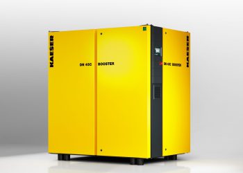 Die neuen Nachverdichter präsentieren sich im kompakten, modernen Design und mit Frequenzregelung. (Bild: Kaeser Kompressoren)