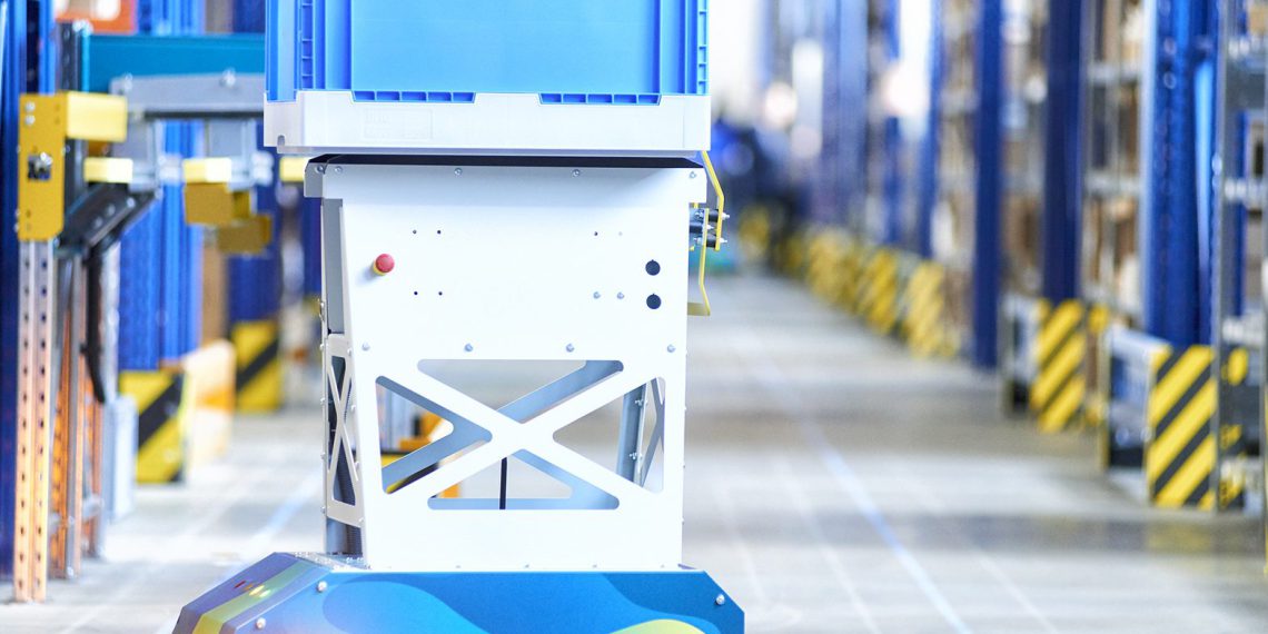 Der fahrerlose Behältertransporter Leo Locative. (Bild: Bito-Lagertechnik Bittmann)