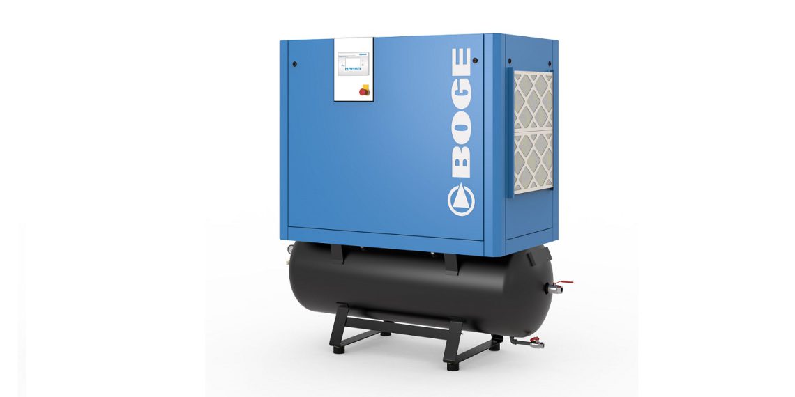 C-2 als Komplettlösung mit Druckluftbehälter. (Bild: Boge Kompressoren)