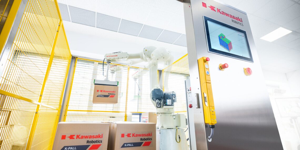 Produktionslinie für Pack- und Palettieraufgaben