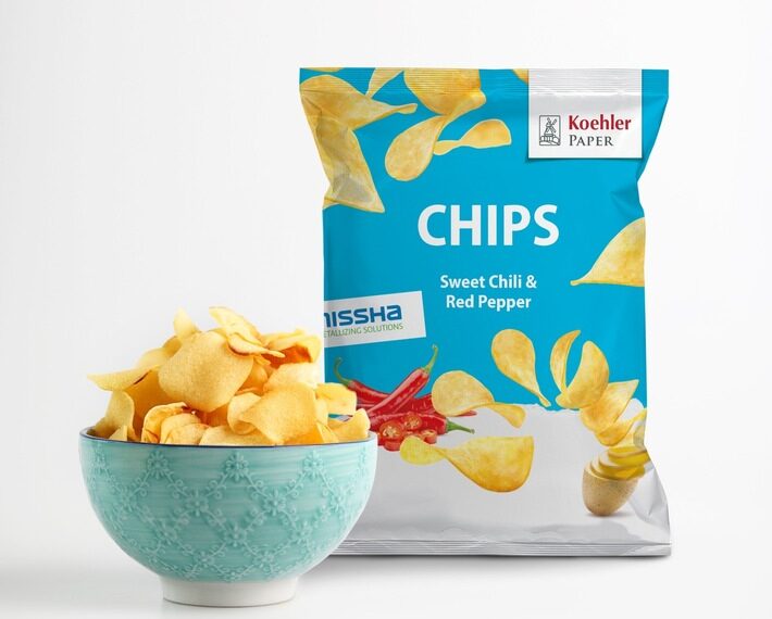 Nachhaltiges, metallisiertes Verpackungspapier