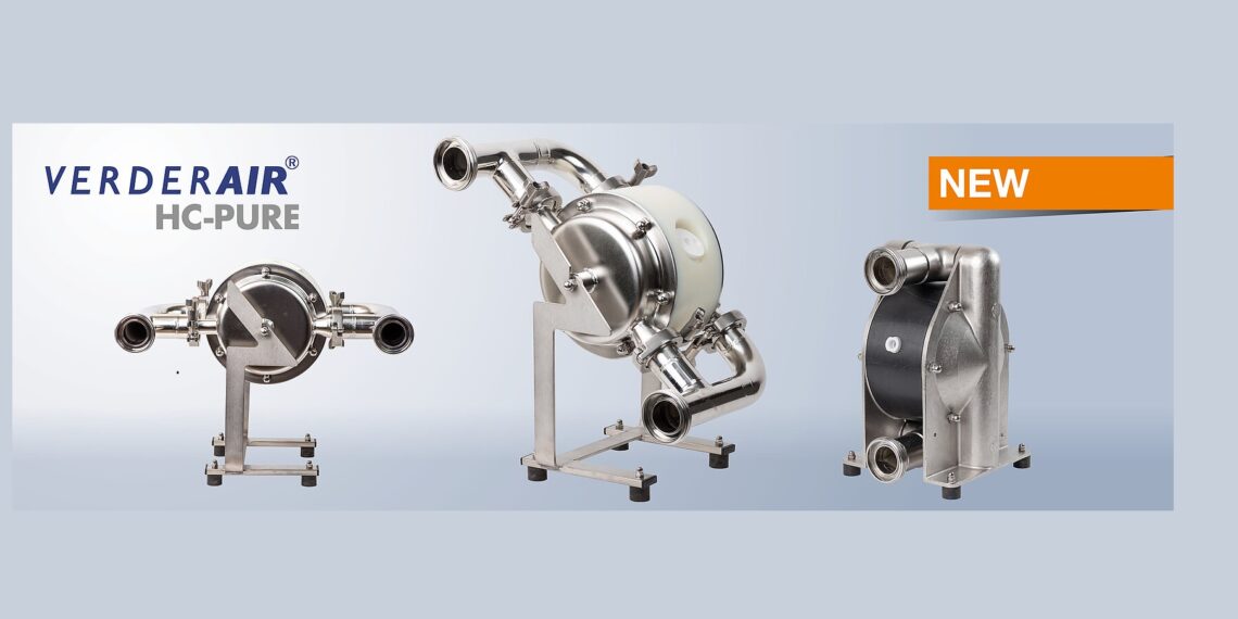 Hygie­ni­sche Druckluftmembranpumpe