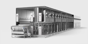 Tunnelfroster für thermische Behandlung von Lebensmitteln