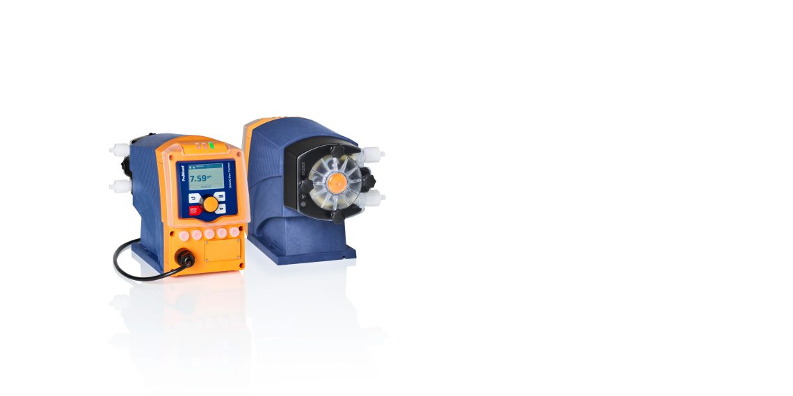 Die Schlauchpumpe DULCO flex Control weist einen Leistungsbereich von 10 ml bis 30 l/h bei bis zu 7 bar Gegendruck auf. Der von ProMinent entwickelte und patentierte Dosierkopf ermöglicht einen schnellen und unkomplizierten Schlauchwechsel mit einzigartigem Wechselkonzept, ganz ohne Werkzeug. Bild: Prominent