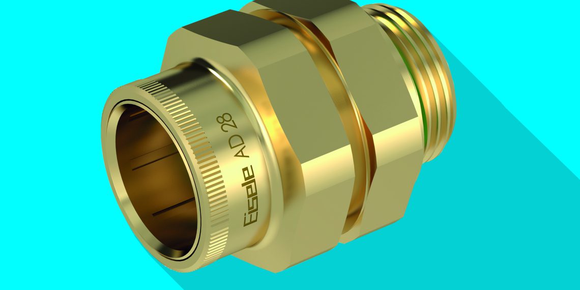Die Steckverschraubungen der LIQUIDLINE Serie 2500 aus entzinkungsbeständigem Messing ergänzt Eisele um den bisher größten Anschluss mit 28 mm Außendurchmesser. Bild: Eisele Pneumatics