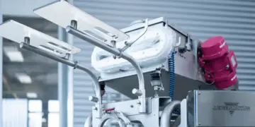 Vibra­ti­ons­sieb für hoch­ak­ti­ve Stoffe