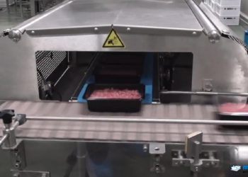 Fleisch verpacken mit dem Multivac T 800 Traysealer bei Big Bull Food Serbien