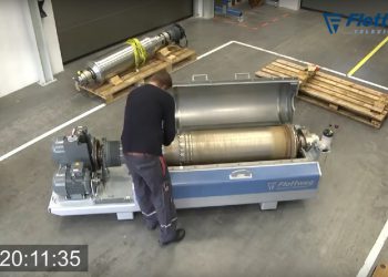 Flottweg Industrie Rotor Austausch Prozess Technik