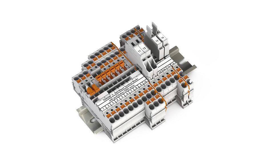 Funktionsklemmen des WAGO Reihenklemmensystems TOPJOB® S jetzt auch mit Drücker