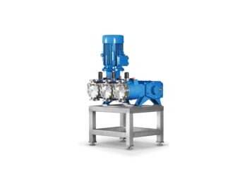 Mem­bran­pum­pe in robus­ter Monoblockbauweise