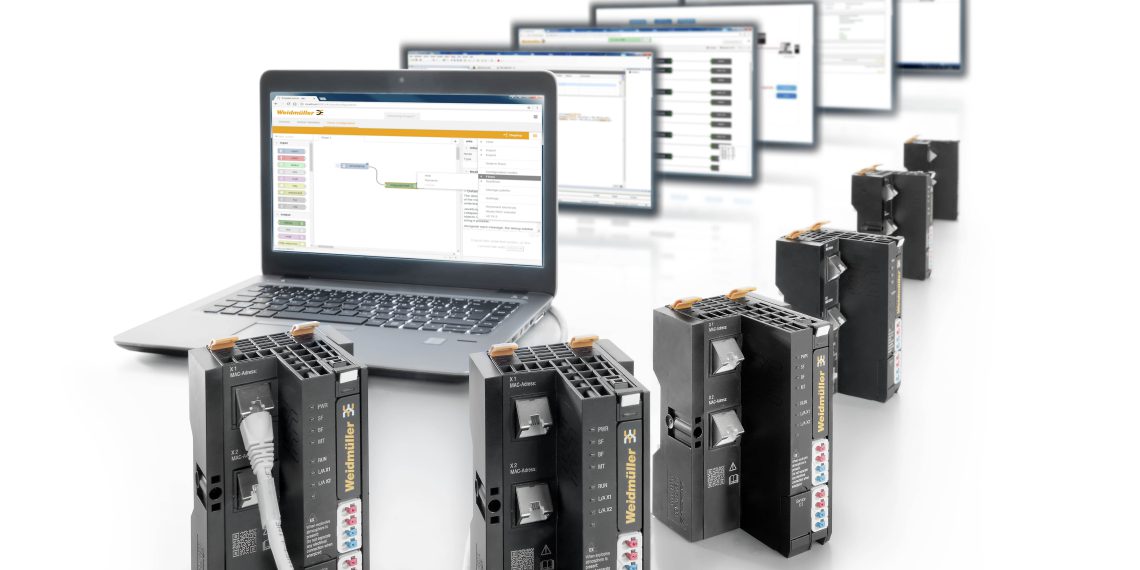 Mit der Steuerung u-control 2000 und den u-create Softwarelösungen bietet Weidmüller ein optimal aufeinander abgestimmtes Hard- und Softwareportfolio für eine Vielzahl von Automatisierungsaufgaben – vom Sensor bis in die Cloud. Bild: Weidmüller