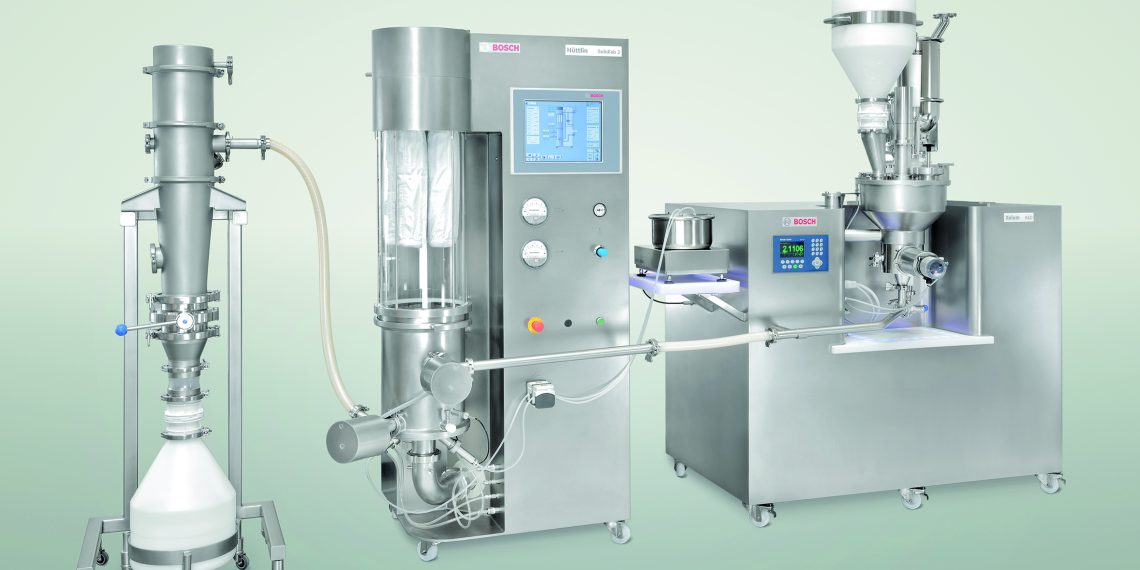 Auf der Achema 2018 präsentierte Bosch Packaging Technology sein neues R&D Gerät zur kontinuierlichen Herstellung oraler fester Darreichungsfromen (OSD).