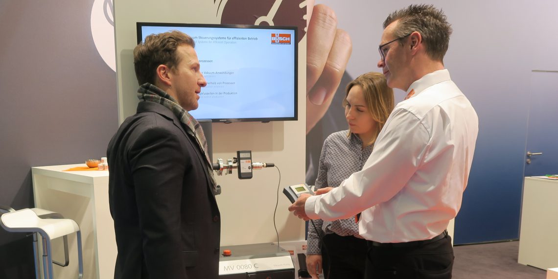 Energieeffiziente Vakuumerzeugung war für viele Besucher der Anuga Foodtec ein wichtiges Thema. Am Messestand von Busch Vakuumpumpen und Systeme konnten sie sich darüber umfassend informieren.