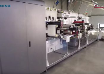 Inkjet-Digitaldruck inkl. modularem Convertingkonzept von Domino und F+V Automation