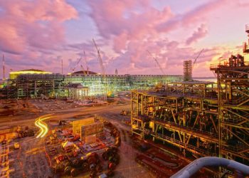 Bladin Point in der Nähe von Darwin: Bau der Onshore-Anlagen für das Ichthys-Projekt. Bild: INPEX