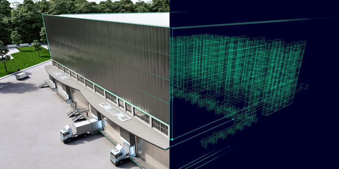 Digi­ta­ler Zwil­ling eines Logistikzentrums