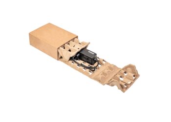 Nach­hal­ti­ge Fixier­ver­pa­ckung kom­bi­niert Umver­pa­ckung und Füllmaterial