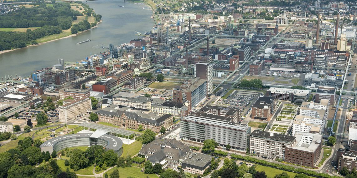 Luftaufnahme vom Chempark Leverkusen, Blickrichtung Norden. Bild: Asseco