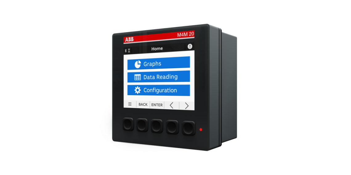 M4M 20 ist ein Leistungsmesser, mit dem eine grundlegende Analyse der Netzqualität durchgeführt werden kann. (Bild: ABB)