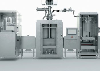 Der Abfüllstrang (Mitte), der im Kundenauftrag entwickelten Anlage, lässt sich mit minimalem Aufwand von Kleingebinde- auf Big-Bag-Abfüllung umrüsten. Der Abfüllstrang (Mitte), der im Kundenauftrag entwickelten Anlage, lässt sich mit minimalem Aufwand von Kleingebinde- auf Big-Bag-Abfüllung umrüsten. (Bild: Siemens)