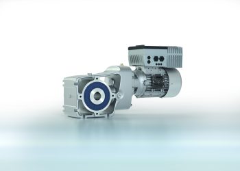 Der dezentrale Frequenzumrichter Nordac Flex SK 200E wird direkt auf dem Getriebemotor montiert, ist leicht zu warten und passt sich durch skalierbare Funktionalität an jede Kundenanwendung an. Bild: Nord
