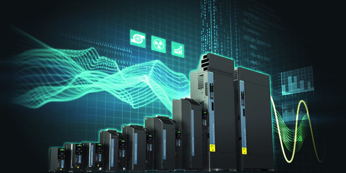 Die Umrichter der neuen Baureihe eignen sich speziell für den Einsatz in Pumpen-Lüfter-Applikationen in Branchen wie Wasser/Abwasser, der Gebäudetechnik oder auch im industriellen Umfeld. Bild: Siemens