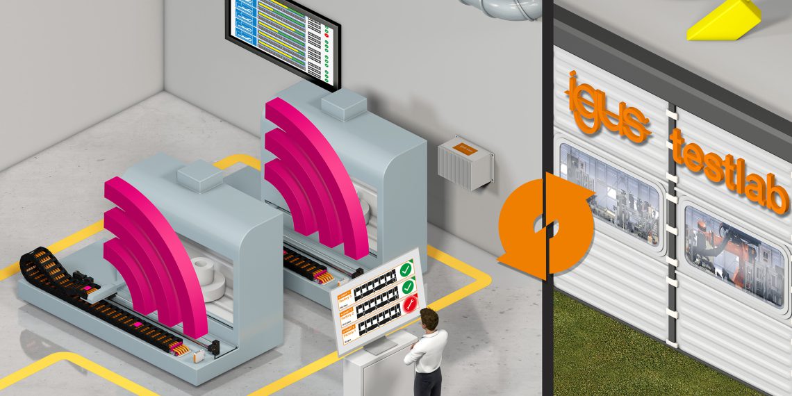 Vier verschiedene isense Systeme erhöhen durch vorausschauende Wartung die Anlagensicherheit. Mit isense online profitieren Instandhalter besonders von dem Datenschatz des igus Testlabors.