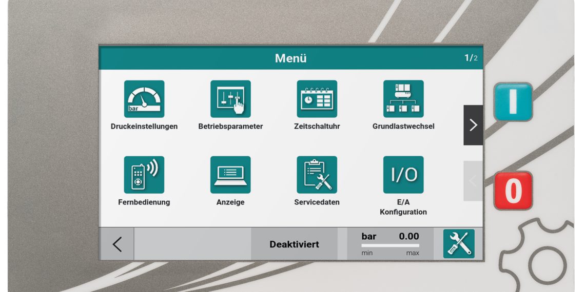 Renner Kompressoren RENNERtronic Plus Touch f Display Menü