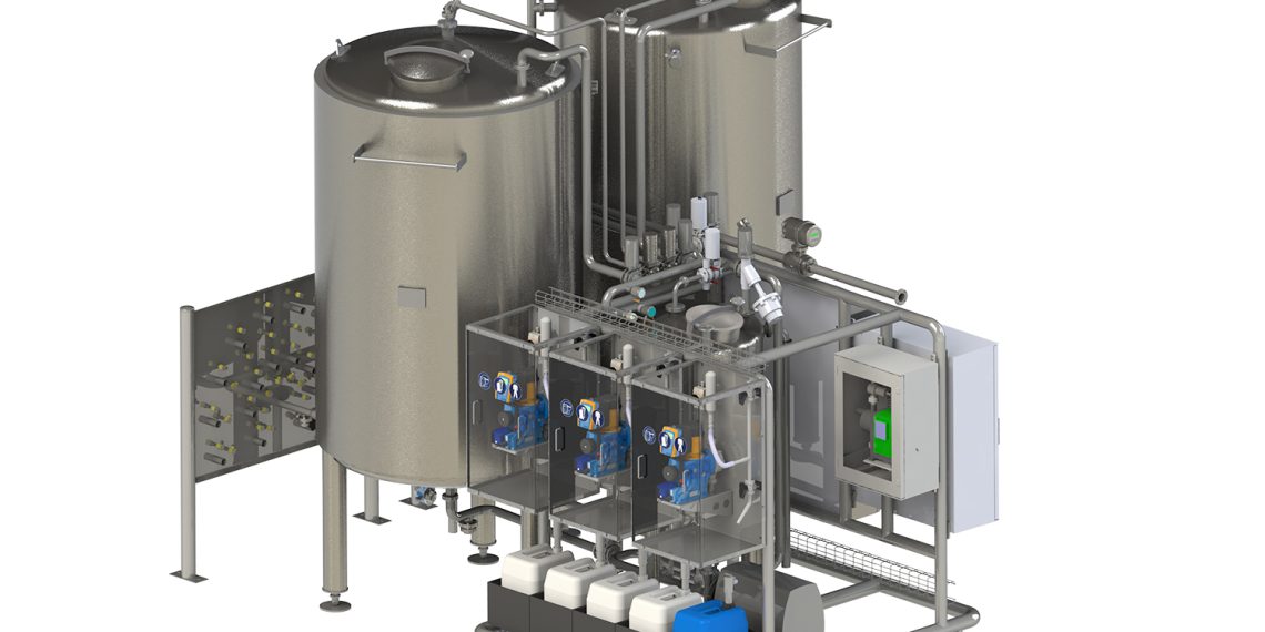 Reinigungsteil: Cleaning-in Place-Anlage für die Lebensmittelindustrie. Bild: Jürgen Löhrke