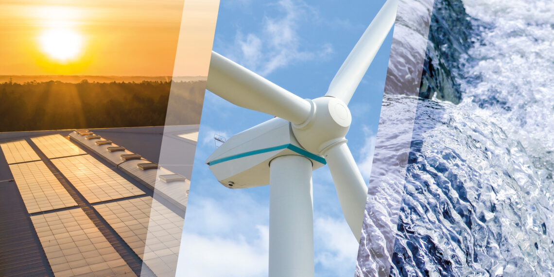 Kar­ton­pa­ckun­gen pro­du­ziert mit erneu­er­ba­rer Energie