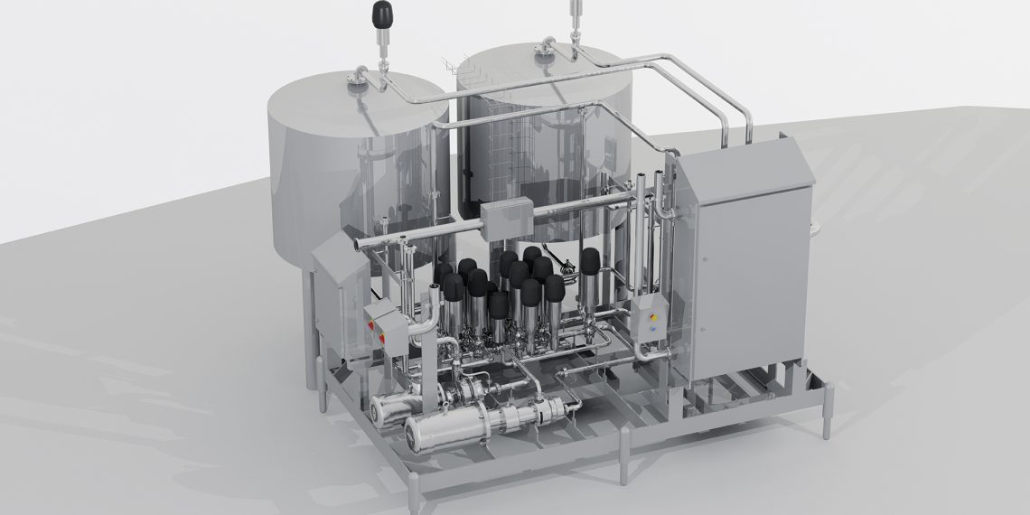 Hygienic Design in allen Details. Modul zur Herstellung, Lagerung und Dosierung von Flüssigkeiten. (Bild: Ruland Engineering & Consulting)