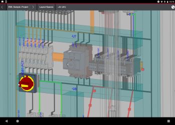 Auch das Aderrouting ist in dieser Detailansicht des Schaltschranks abgebildet. Bild: Eplan