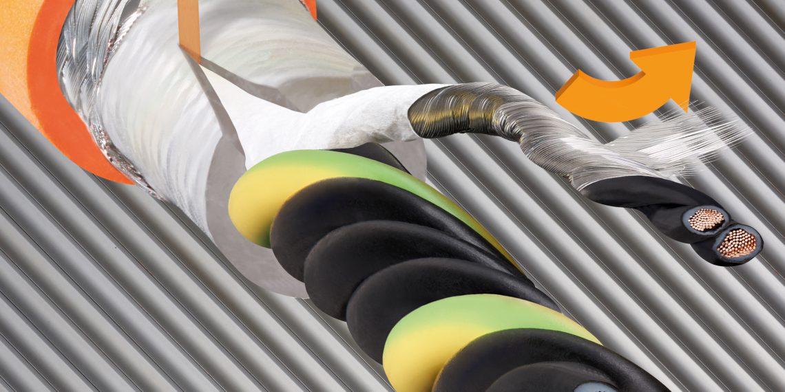 Durch die neue Paarschirmung für das Steuerpaar verkürzt sich die Installationszeit für den Monteur und die Lebensdauer der Servoleitungen erhöht sich erheblich. Bild: igus