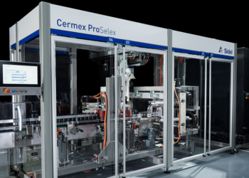 Form­fla­schen-Zuführ­mo­dul für Kartonpacker