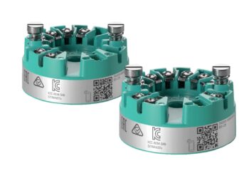 Tem­pe­ra­tur­mess­um­for­mer-Duo mit Profibus-Konnektivität