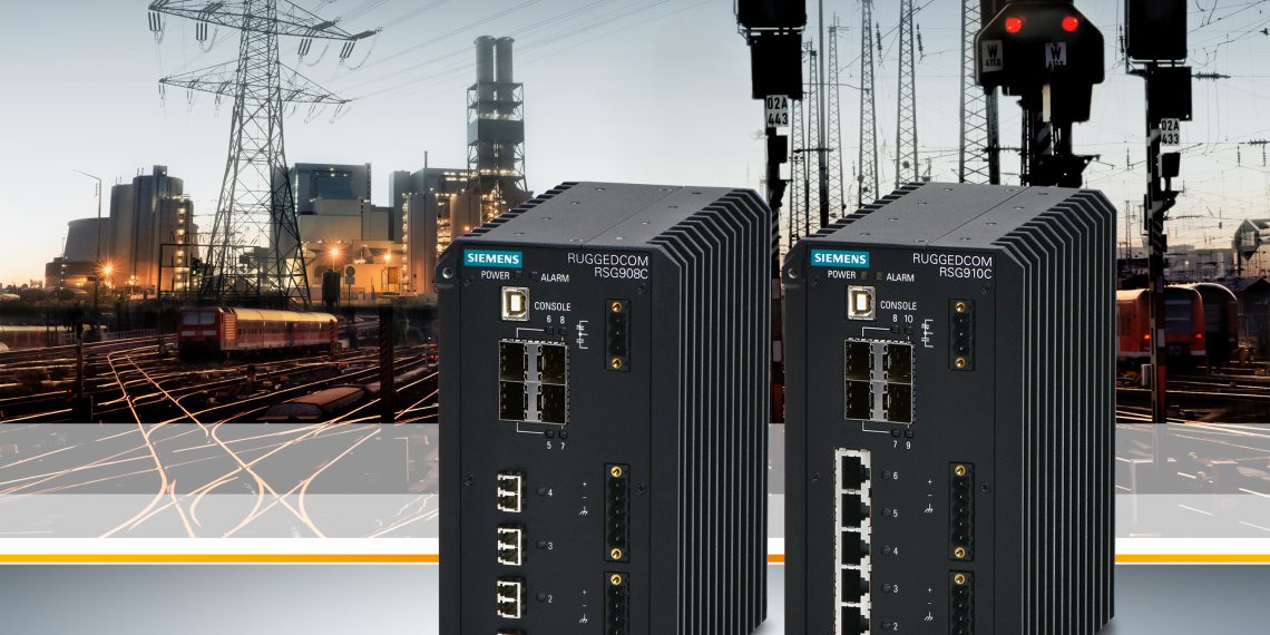 Siemens bringt zwei kompakte und robuste Ethernet Switches auf den Markt: Der IEEE 1588 konforme Ruggedcom RSG908C und der Ruggedcom RSG910C senken die Betriebsgesamtkosten, indem sie die Zeitsynchronisation und Datenkommunikation in einem Netzwerk kombinieren.