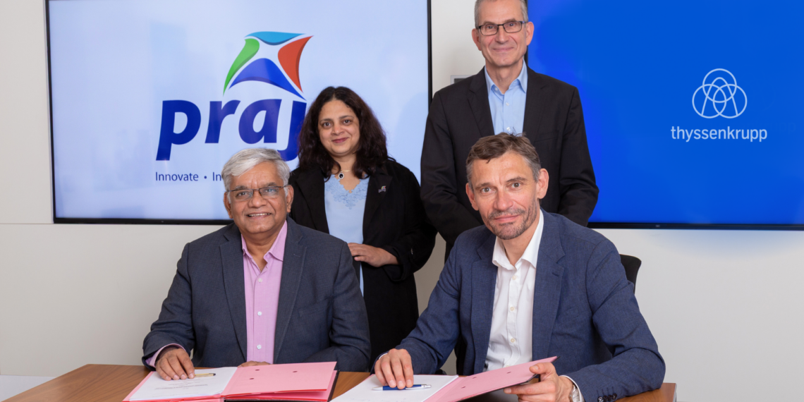Strategische Partnerschaft zwischen thyssenkrupp Uhde und Praj Industries
